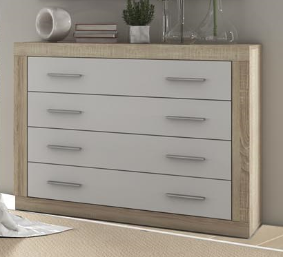 Cómoda 4 cajones Cambrian-Blanco