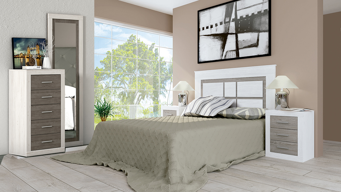 Dormitorio Lara Andersen Pino-Gris