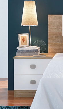 Mesita de noche 2 cajones Champion