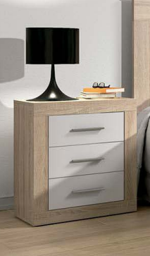 Mesita 3 cajones Cambrian-Blanco